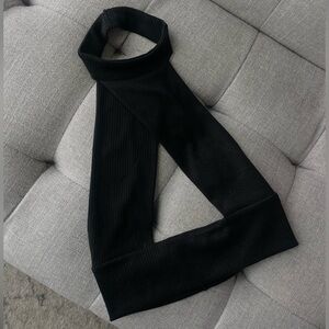 Black Ribbed Halter Top